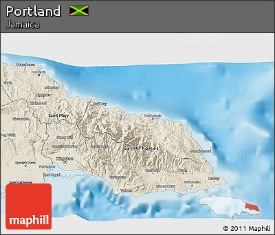 Shaded Relief 3D Map of Portland
