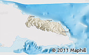 Shaded Relief 3D Map of Portland, single color outside
