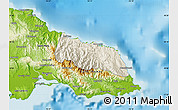 Shaded Relief Map of Portland, physical outside