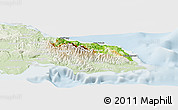 Physical Panoramic Map of Portland, lighten