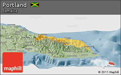 Savanna Style Panoramic Map of Portland