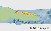Savanna Style Panoramic Map of Portland, single color outside