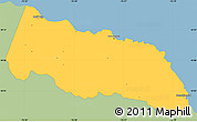 Savanna Style Simple Map of Portland, single color outside
