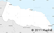 Silver Style Simple Map of Portland