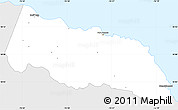 Silver Style Simple Map of Portland, single color outside