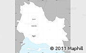 Gray Simple Map of Saint Andrew and Kingston