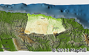 Physical 3D Map of Saint Ann, darken