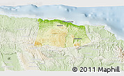 Physical 3D Map of Saint Ann, lighten