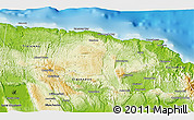 Physical 3D Map of Saint Ann