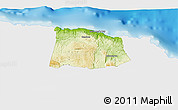 Physical 3D Map of Saint Ann, single color outside