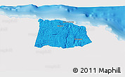 Political 3D Map of Saint Ann, single color outside