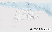 Silver Style 3D Map of Saint Ann, single color outside