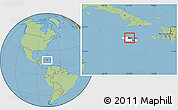 Savanna Style Location Map of Saint Ann, highlighted country, within the entire country