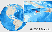 Shaded Relief Location Map of Saint Ann, highlighted country