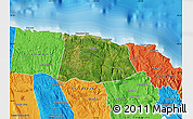 Satellite Map of Saint Ann, political outside