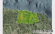 Satellite Map of Saint Ann, semi-desaturated