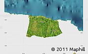 Satellite Map of Saint Ann, single color outside