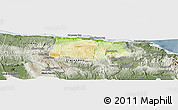 Physical Panoramic Map of Saint Ann, semi-desaturated