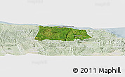 Satellite Panoramic Map of Saint Ann, lighten