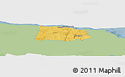 Savanna Style Panoramic Map of Saint Ann, single color outside