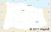 Classic Style Simple Map of Saint Ann, single color outside