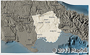 Shaded Relief 3D Map of Saint Catherine, darken