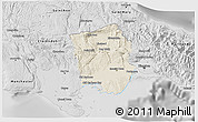 Shaded Relief 3D Map of Saint Catherine, desaturated