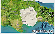 Shaded Relief 3D Map of Saint Catherine, satellite outside