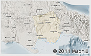 Shaded Relief 3D Map of Saint Catherine, semi-desaturated