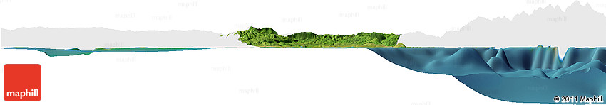 Satellite Horizon Map of Saint Catherine, single color outside