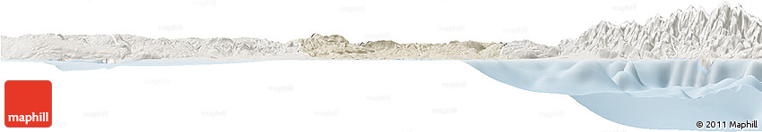 Shaded Relief Horizon Map of Saint Catherine, lighten