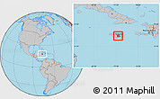 Gray Location Map of Saint Catherine, within the entire country