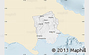 Classic Style Map of Saint Catherine, single color outside