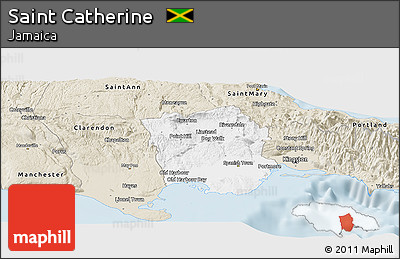 Classic Style Panoramic Map of Saint Catherine