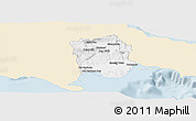 Classic Style Panoramic Map of Saint Catherine, single color outside