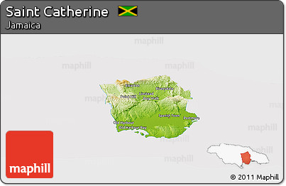 Physical Panoramic Map of Saint Catherine, cropped outside