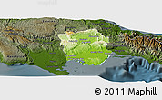 Physical Panoramic Map of Saint Catherine, darken