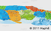 Physical Panoramic Map of Saint Catherine, political outside
