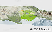 Physical Panoramic Map of Saint Catherine, semi-desaturated