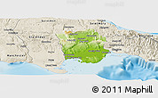 Physical Panoramic Map of Saint Catherine, shaded relief outside