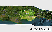 Satellite Panoramic Map of Saint Catherine, darken