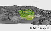 Satellite Panoramic Map of Saint Catherine, desaturated