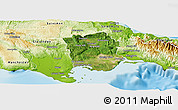 Satellite Panoramic Map of Saint Catherine, physical outside