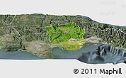 Satellite Panoramic Map of Saint Catherine, semi-desaturated