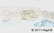 Shaded Relief Panoramic Map of Saint Catherine, lighten