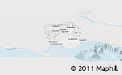 Silver Style Panoramic Map of Saint Catherine, single color outside