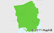 Political Simple Map of Saint Catherine, single color outside