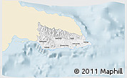 Classic Style 3D Map of Saint Thomas, single color outside