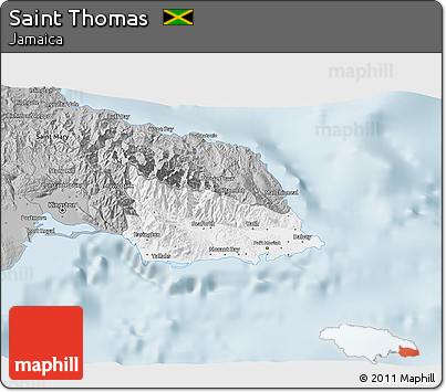 Gray 3D Map of Saint Thomas