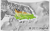 Physical 3D Map of Saint Thomas, desaturated